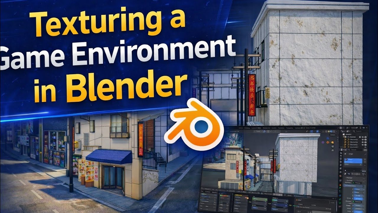 How to Texture a Game Environment in Blender (Beginner to Pro) part 20