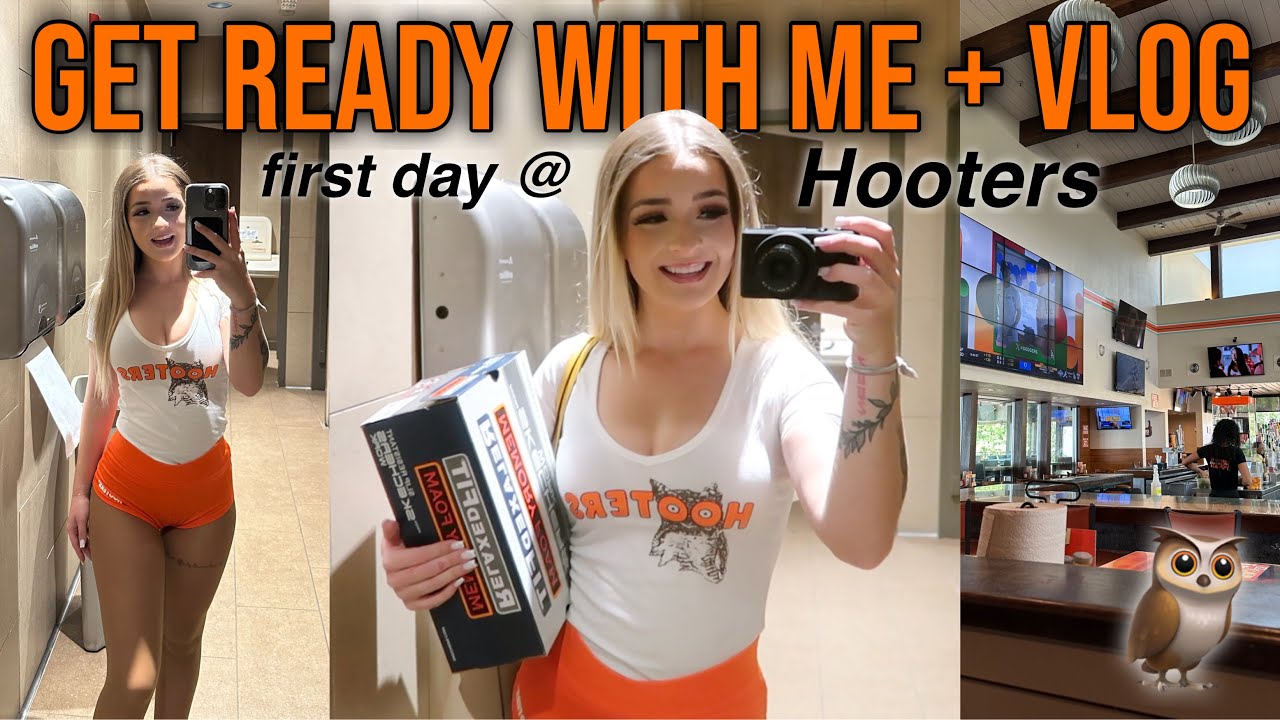 GET READY WITH ME | First Day at Hooters + VLOG 🧡🦉