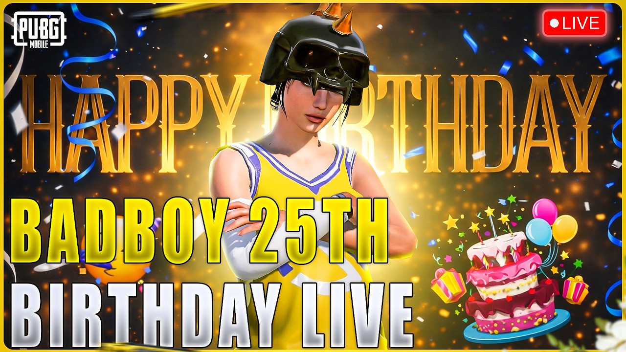 LIVE 🔥 MFS Badboy 25th Birthday Live 🎂 Rank Push & Fun Matches | PUBG Mobile/BGMI