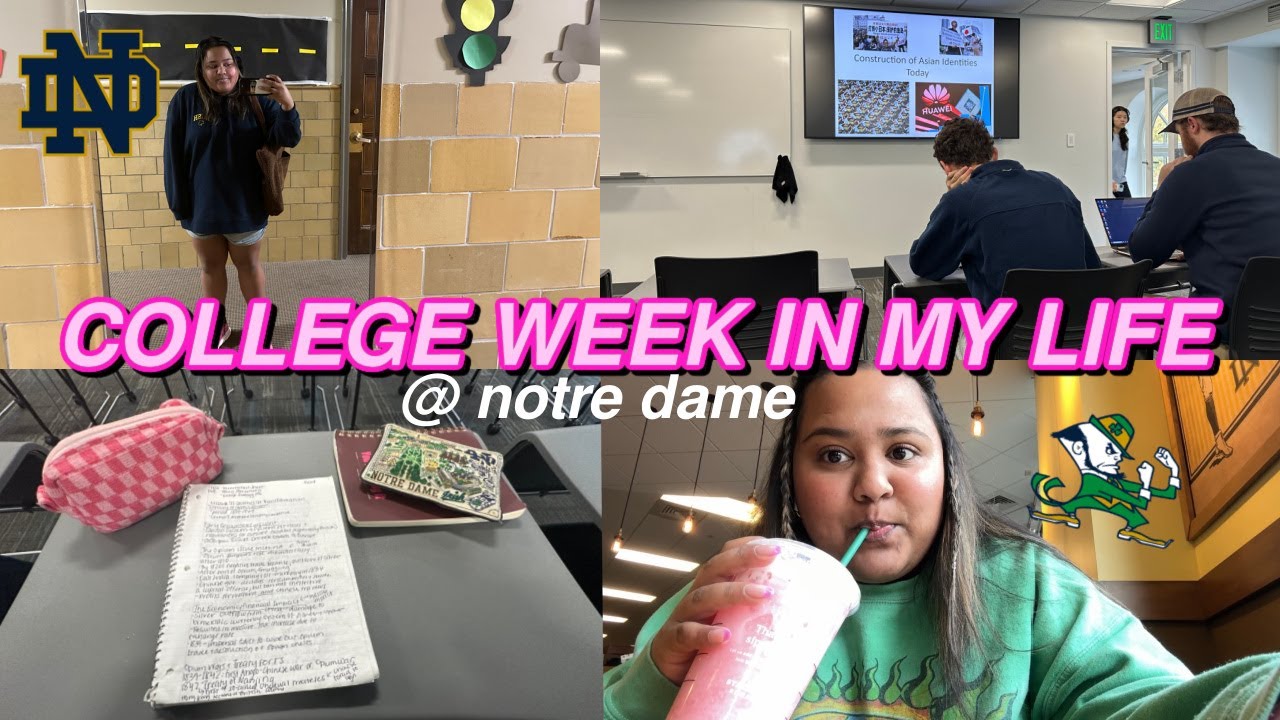 *productive* college week in my life @ notre dame (sophomore year) !!
