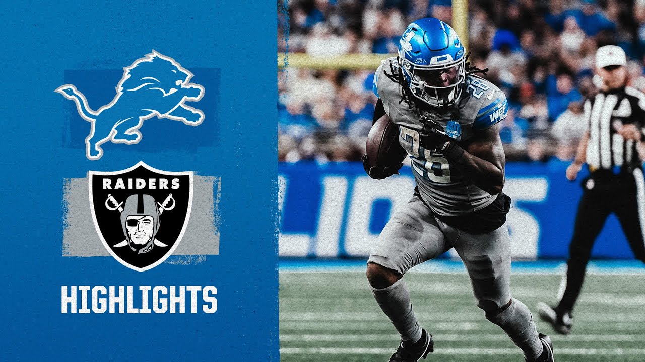 Jahmyr Gibbs goes OFF for 189 yards in the Lions win vs. the Raiders | 2023 Week 8 Game Highlights