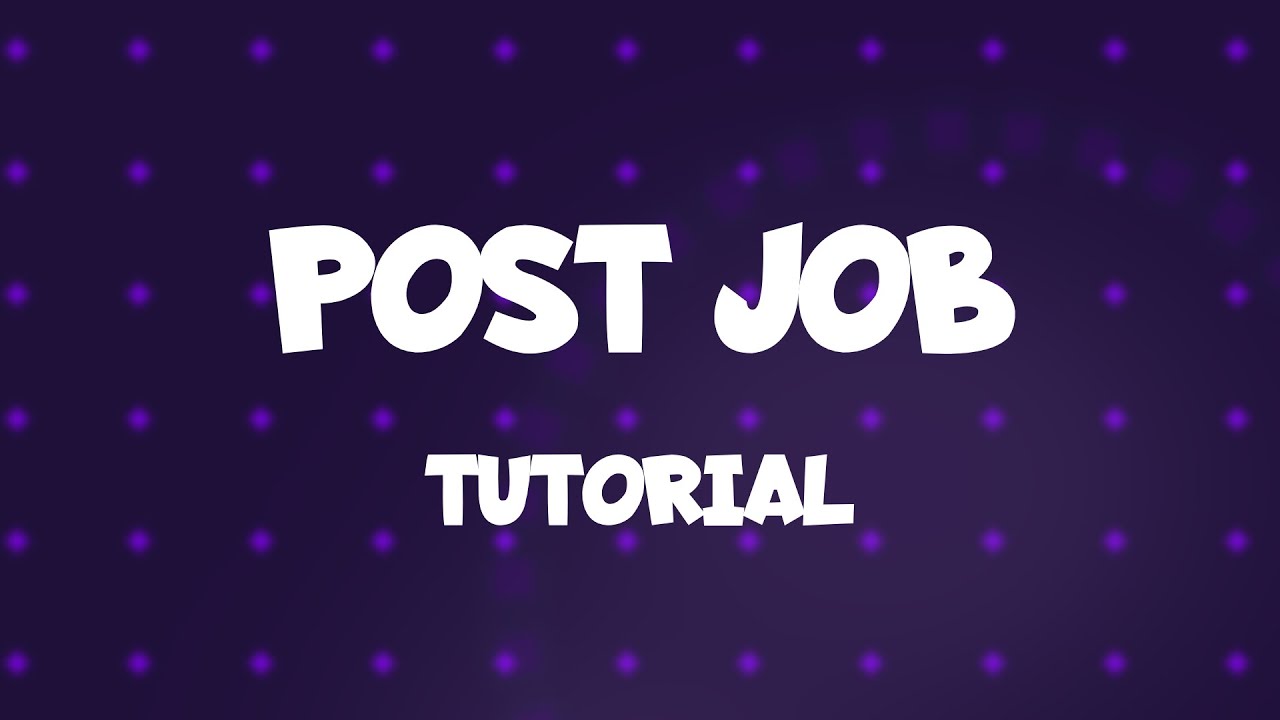 Neuer Post Job | Tutorial | SkyLineV