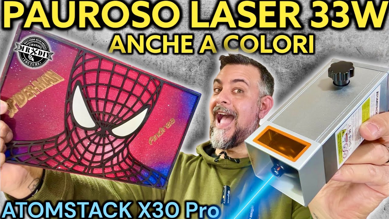 Il più potente incisore laser da 33W - 160W, può incidere a colori sul metallo. ATOMSTACK x30 pro