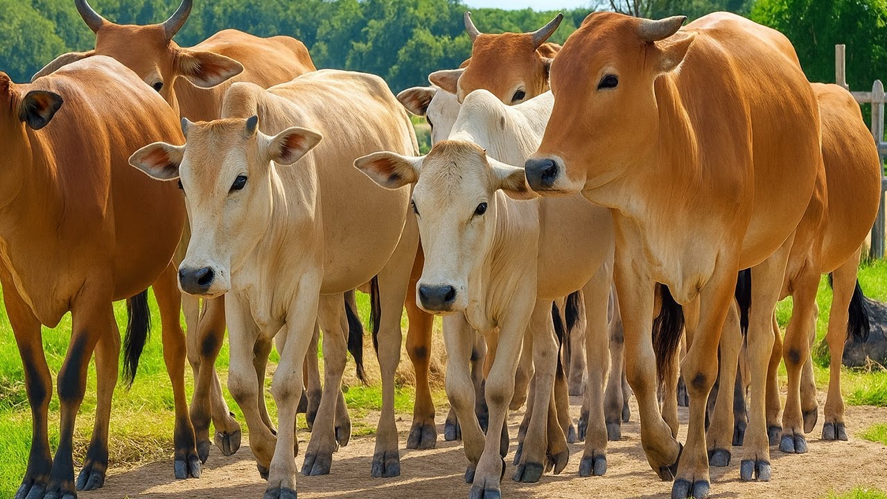 Video of Thousands of Tame Cows Roaming the Streets - Funny Cows, Cows, Dancing Cows, Cow Sounds. 1