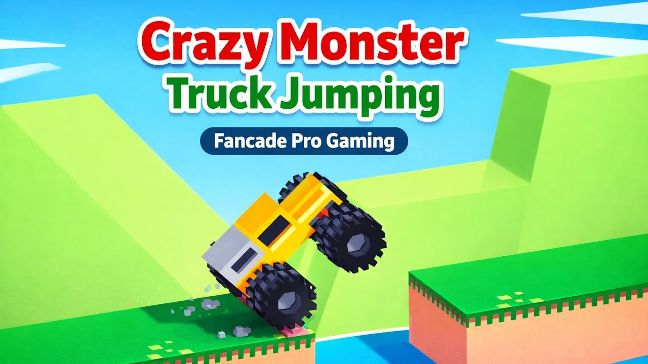 Crazy Monster Truck Jumping 😱 | Epic Gap Jump | Fancade Pro Gaming