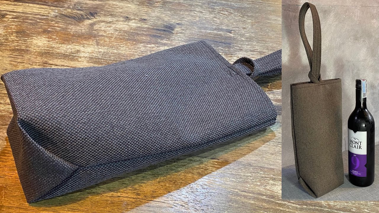 Bottle Tote / Tote Bag / Wine Bag Sewing Tutorial / Wine Bag DIY