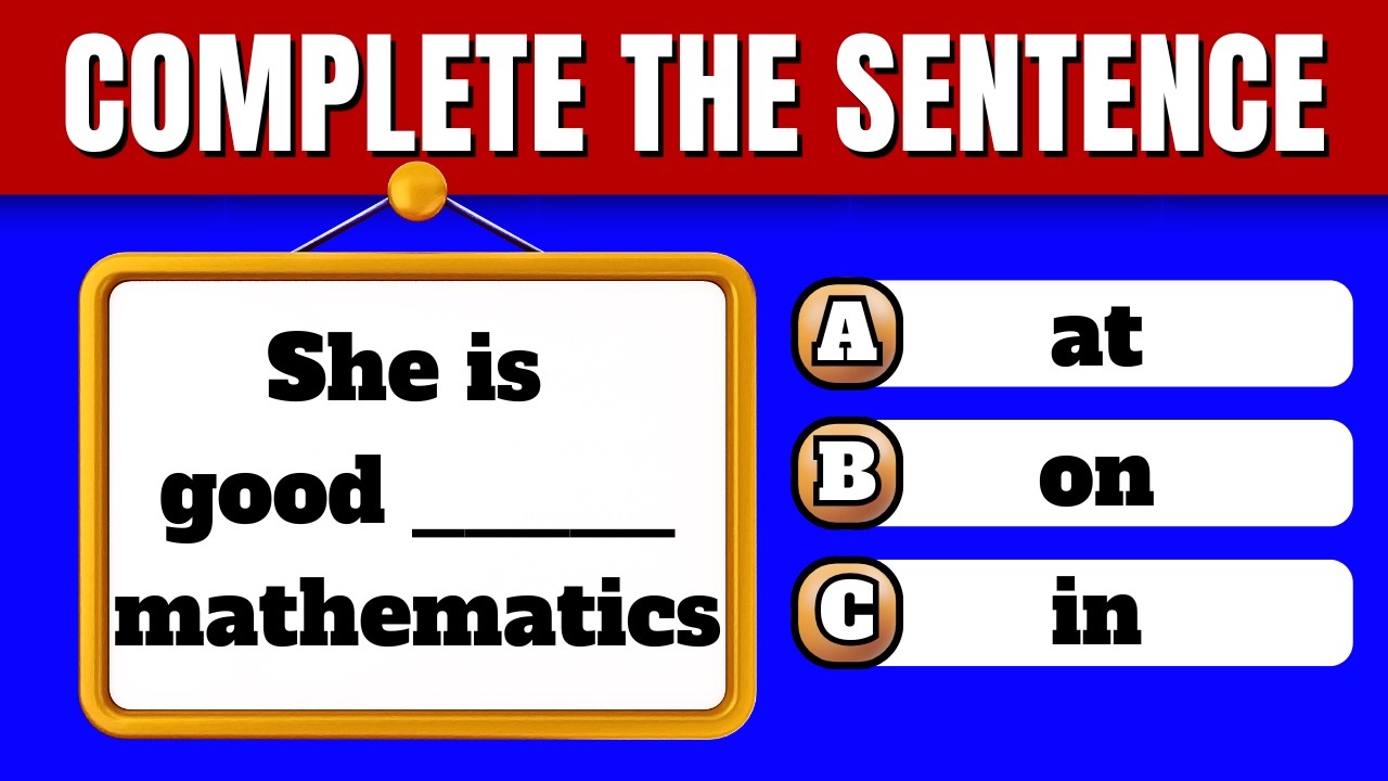 Complete The Sentence English Test 📝📚 | Many Learners Get This Wrong | Are You One Of Them