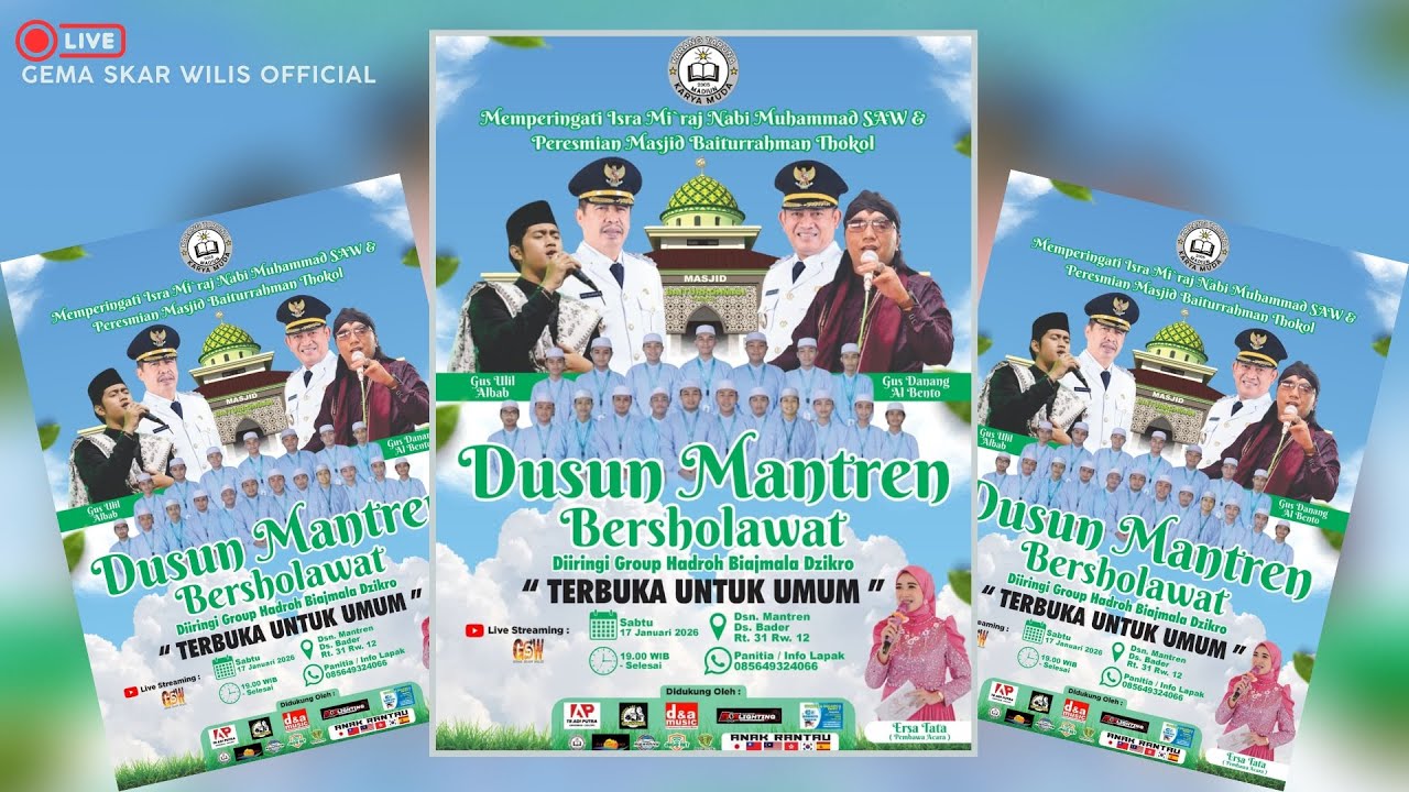 LIVE DUSUN MANTREN BERSHOLAWAT  | GUS ULIL ALBAB & GUS DANANG AL BENTO | MANTREN - BADER - DOLOPO