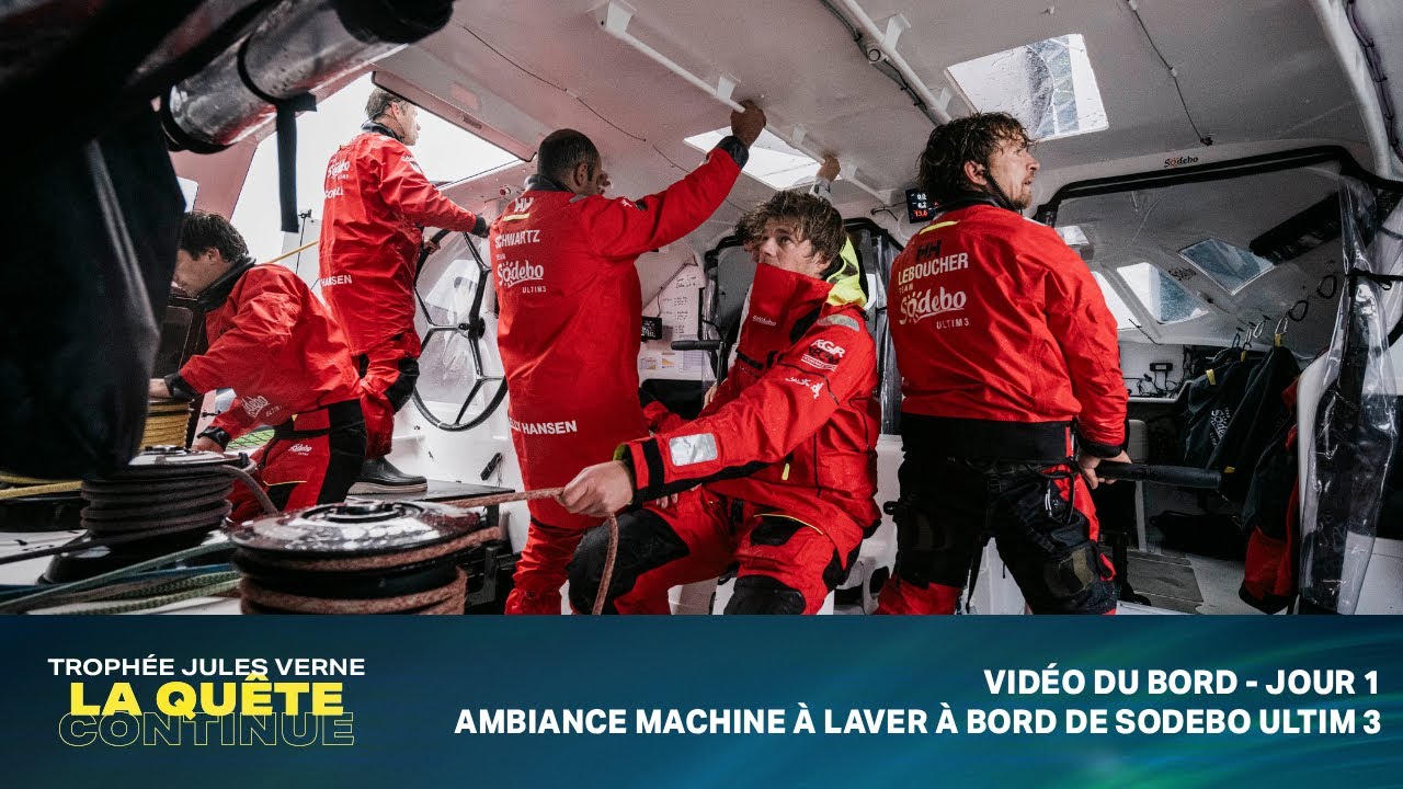 TROPHÉE JULES VERNE - J1 : Ambiance machine à laver à bord de Sodebo Ultim 3 ! 🌊🌀