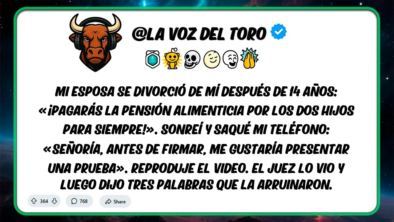 MI ESPOSA SE DIVORCIÓ DE MÍ DESPUÉS DE 14 AÑOS: «¡PAGARÁS LA PENSIÓN ALIMENTICIA POR LOS DOS HIJO...