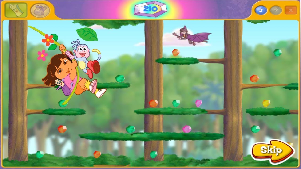 Dora the Explorer Big Birthday Adventure Tree top treasures game