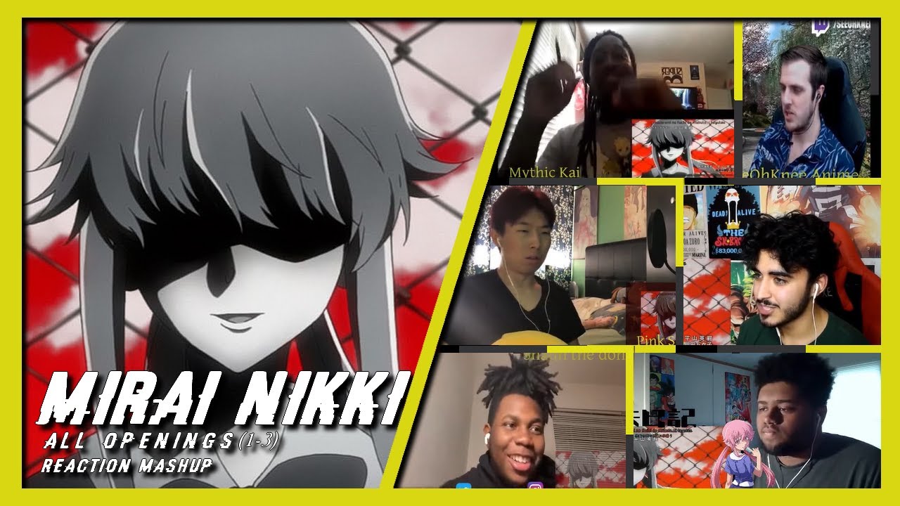 MIRAI NIKKI ALL OPENINGS | REACTION MASHUP😱