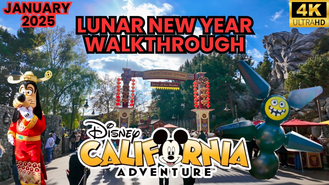 Disney California Adventure Lunar New Year Walkthrough + Mulan's Lunar New Year Procession [4K POV]