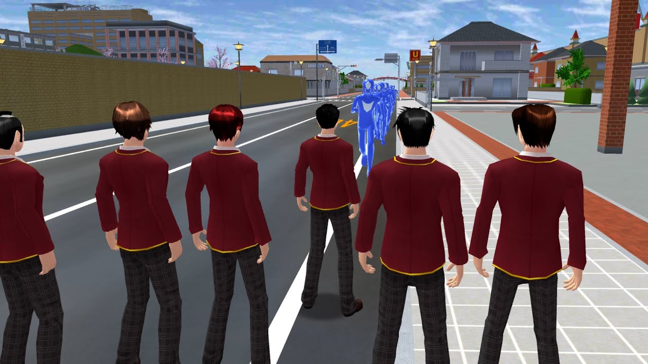 Blue Sheckers and Students || SAKURA School Simulator