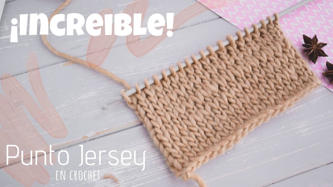 ¡INCREIBLE! Punto Jersey en crochet | No es tunecino