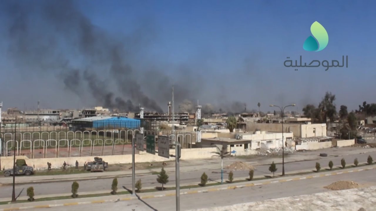 الموصلية ترافق قطعات الشرطة الاتحادية خلال معارك تحرير منطقة الدواسة و المجمع الحكومي وسط الموصل
