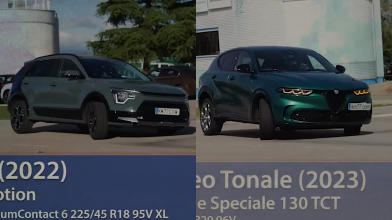 Kia Niro 2023 vs Alfa Romeo Tonale moose test compact segment
