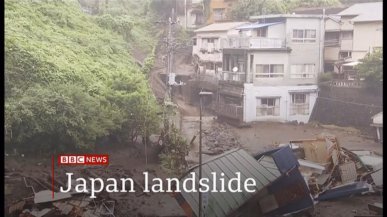 Weather Events 2021 - Landslide tragedy in Atami city (Japan) - BBC - 3rd July 2021