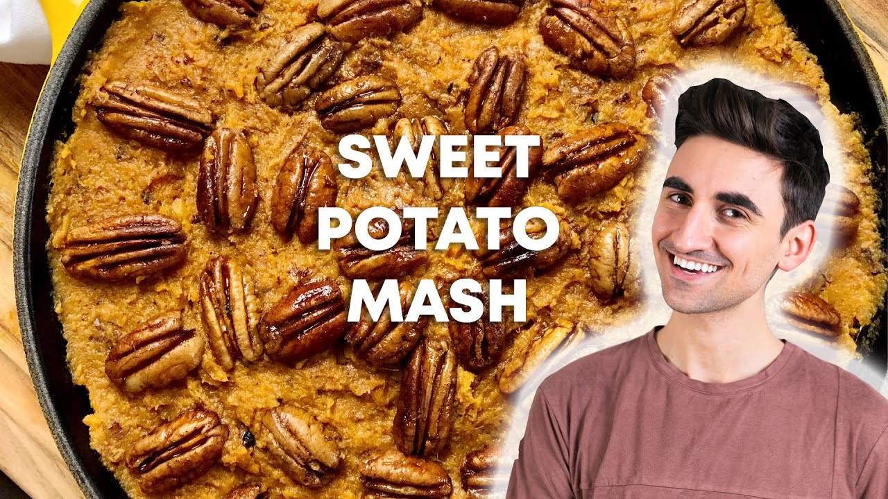 boozy sweet potato mash | THANKSGIVING recipe + bourbon | FlamBa&eacute;