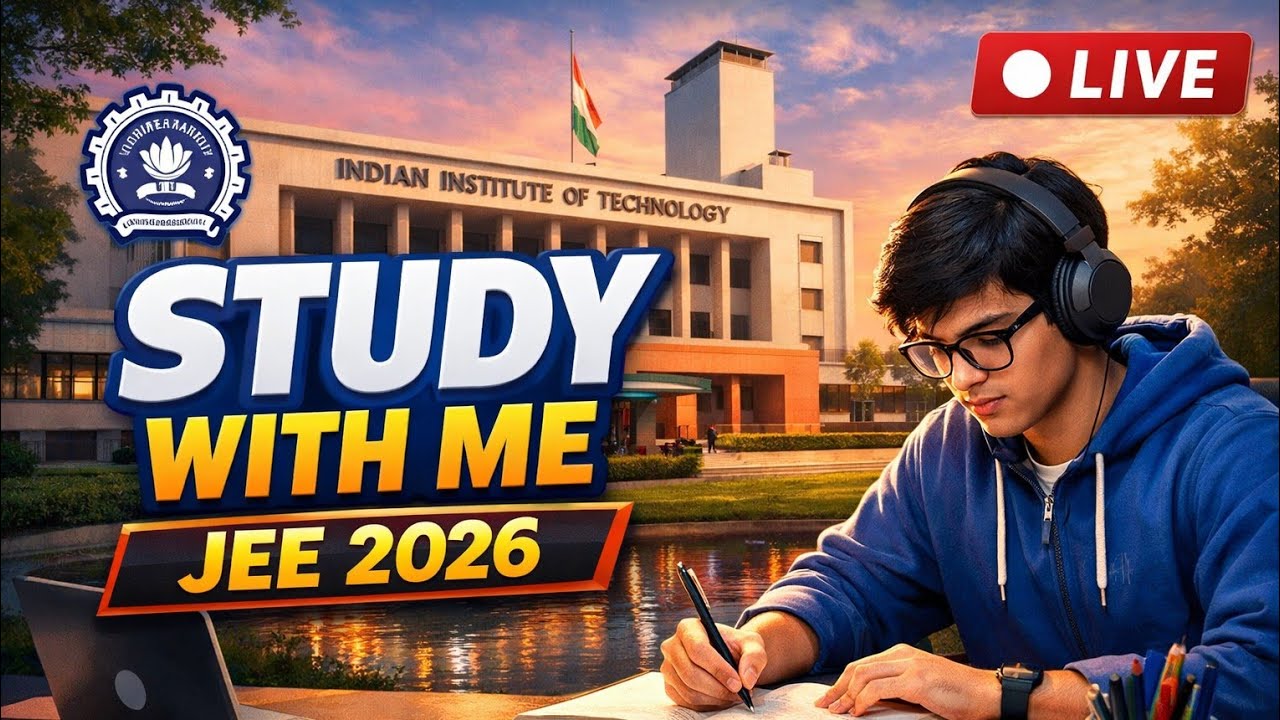 🛑 LIVE Study With Me | Jee Mains April Attempt Grind | Day 1/60