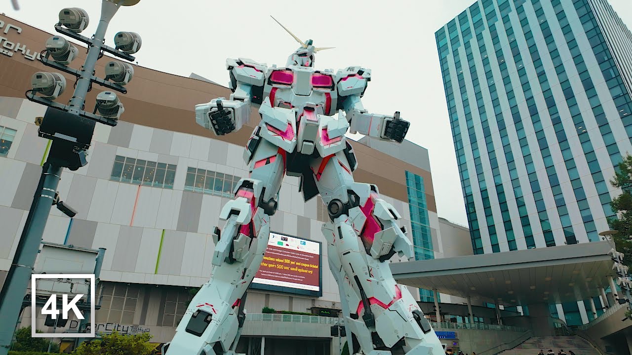 Odaiba Tokyo Rain Walk | Waterfront City in the Bay Area on a Quiet Rainy Day | 4K No Talking