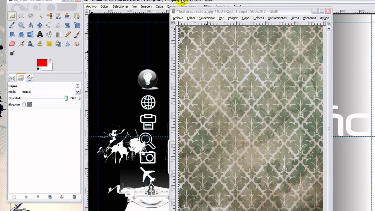 Curso de GIMP. Parte 16: Transformación de una ruta, uso de brillos, contrastes y sombra