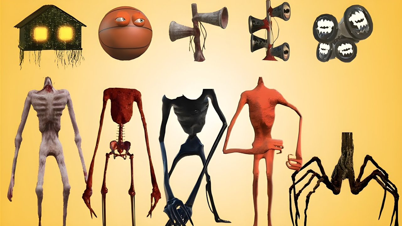WRONG HEAD SIREN HEAD MEET GRINDER, SIREN HEAD SKELETON, SIREN HEAD LAVA,SIREN HEAD LIGHT,HOUSE HEAD