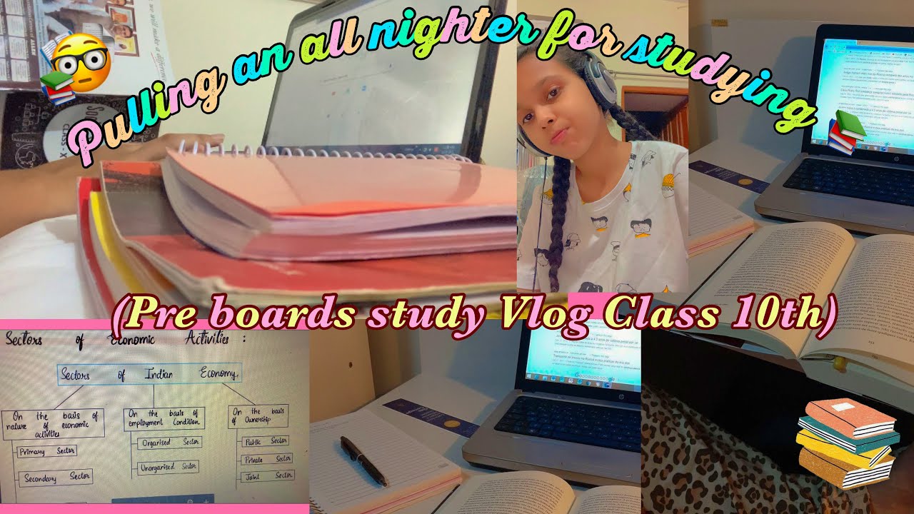 Pulling an all nighter a day before my exam for studying 📚 | study vlog | 10th grader 💗
