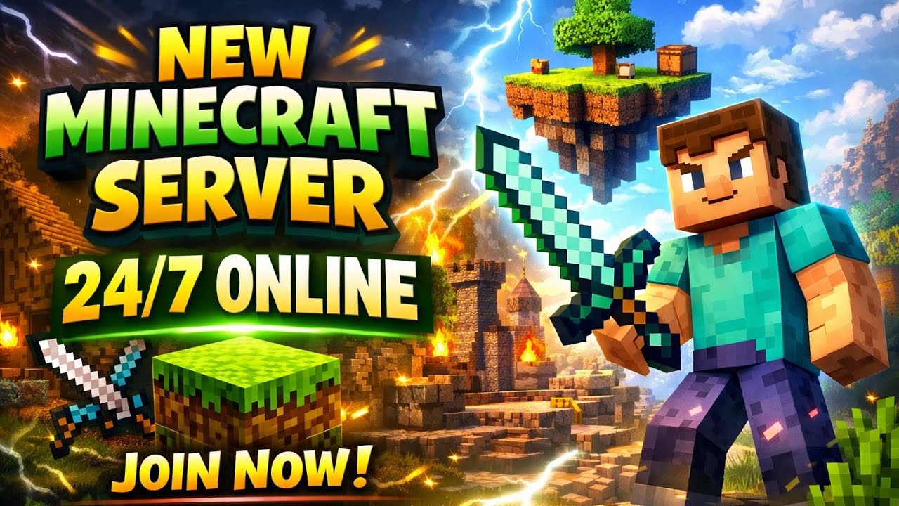 Minecraft 24/7 online survival smp 