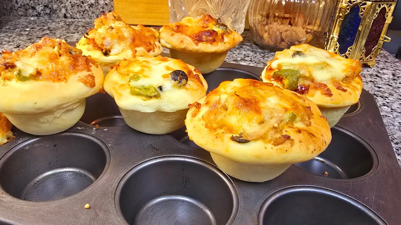 Pizza cup cakes recipe | how to make pizza cupcakes for kids' lunchbox