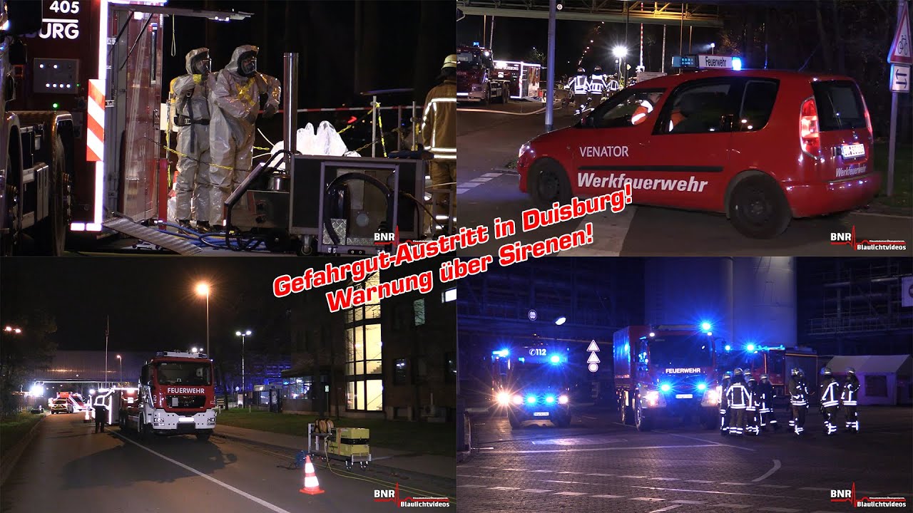 [Schwefeldioxyd-Alarm in Duisburg!] Großalarm für Duisburger Feuerwehr ! Sirenenalarm ausgelöst!