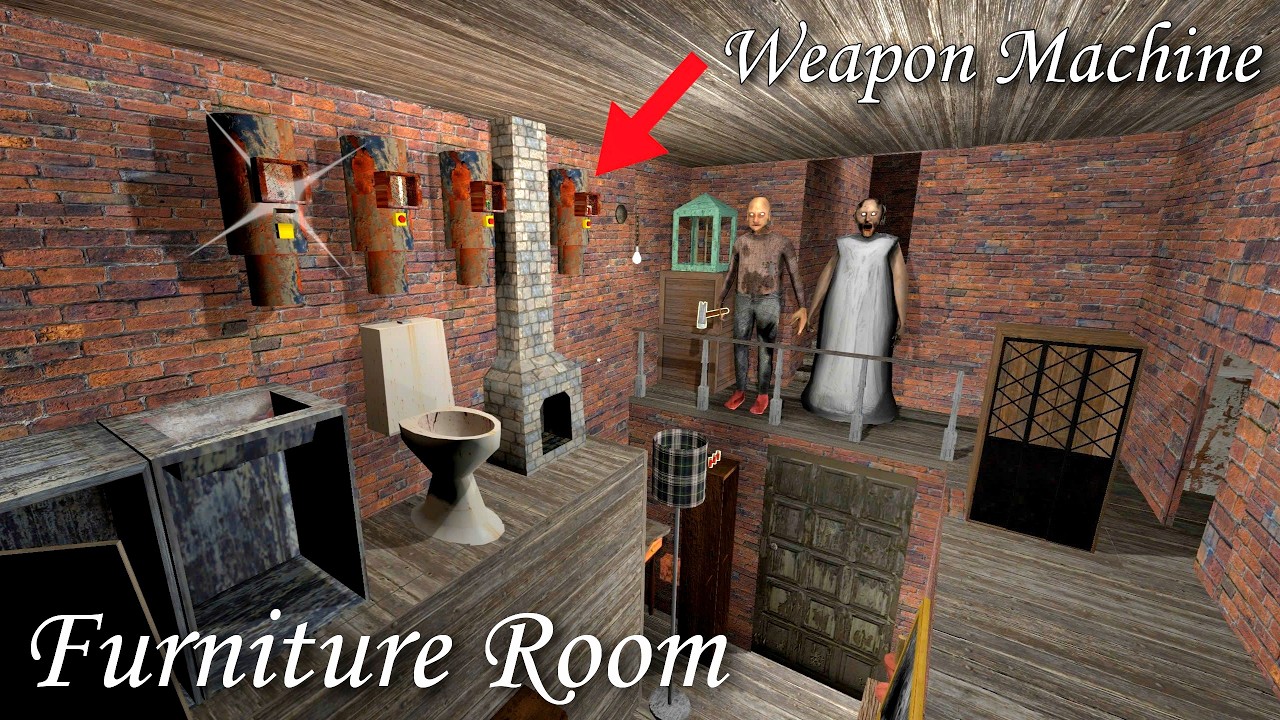 Granny Recaptured (PC) - The Furniture Room With Weapon Machine !