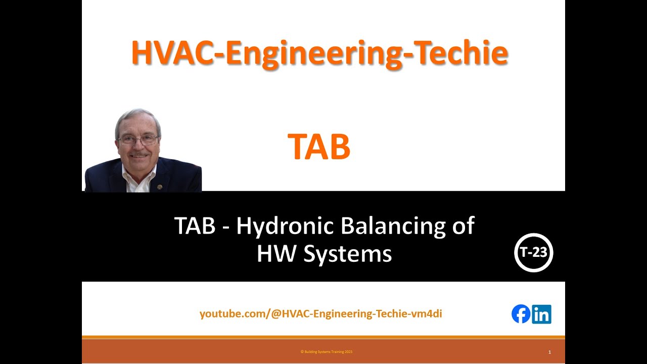 HVAC how to Test & Balance Hot Water Systems. Training Session T-23