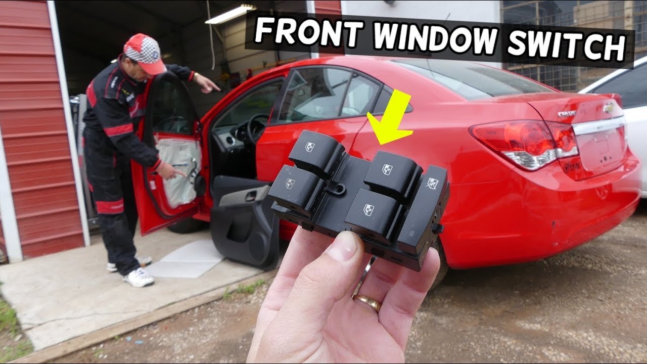 CHEVROLET CRUZE FRONT MASTER WINDOW SWITCH RPELACEMENT REMOVAL. WINDOW NOT WORKING FIX CHEVY CRUZE