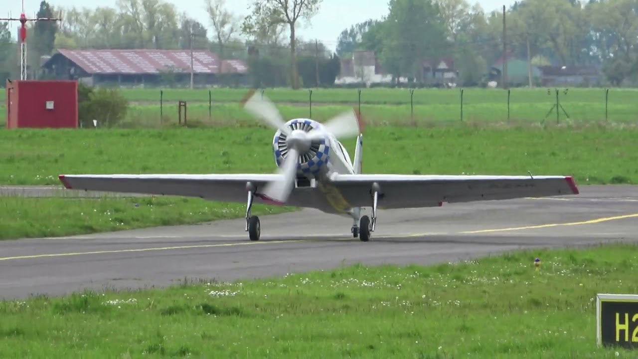 A rare treat  VINTAGE  1975 ,    YAKOVLEV   YAK50  arr F AZXK , Ostend Airport
