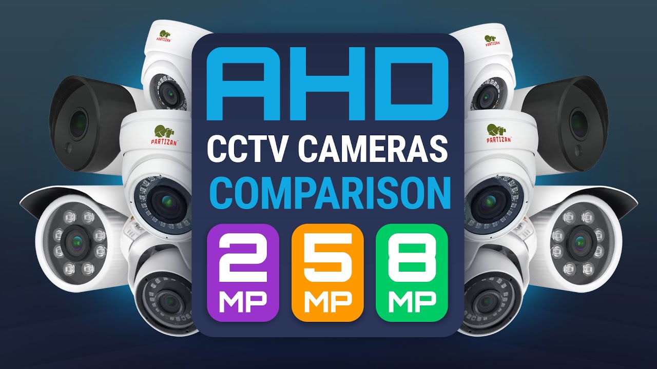 Comparison of AHD cameras PARTIZAN 2/5/8 megapixels. Sharpness and color rendering.