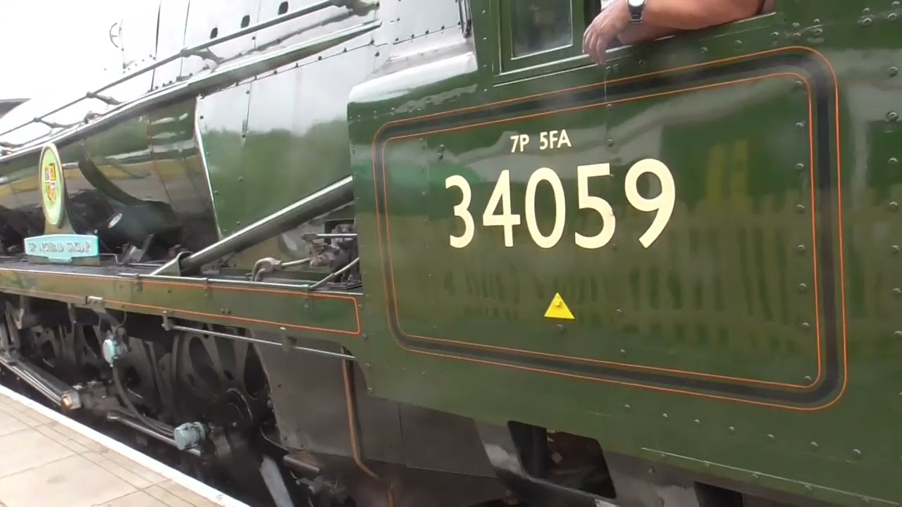 SR Bulleid Light Pacific No 34059 Sir Archibald Sinclair Departure East Grinstead for Sheffield Park