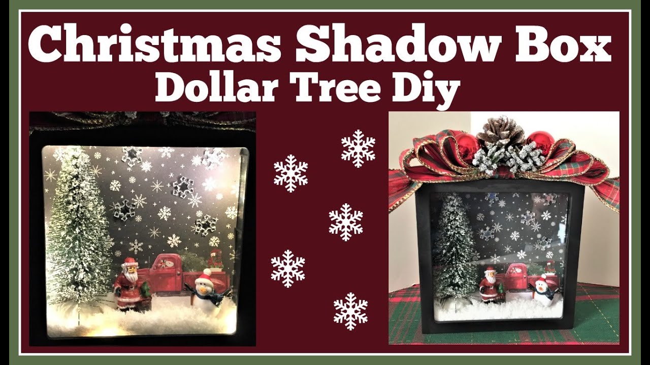 Christmas Shadow Box 🎄 Dollar Tree Diy