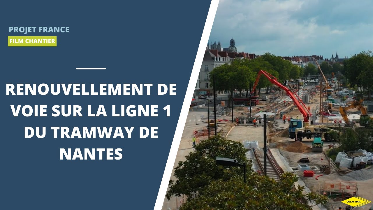 Renouvellement de voie sur la ligne 1 du tramway de Nantes (STFR)