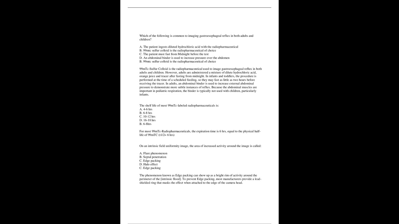 Nuclear Medicine Exit Exam Practice Questions and Verified Answers 100 out of 100 LATEST UPDATE