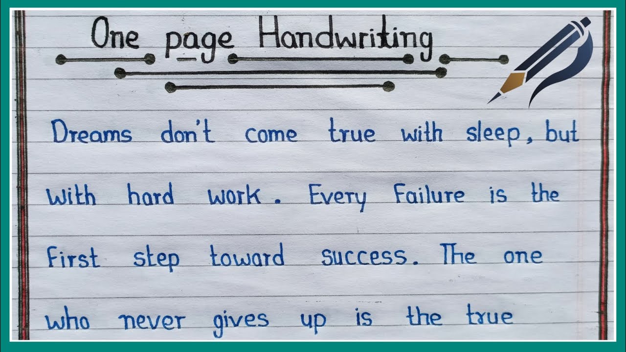 English writing kaise sudhare | how to improve english handwriting | One page handwriting practice