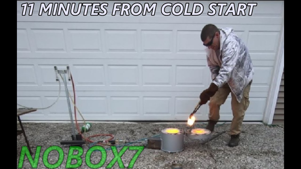 Waste vegetable oil Cast iron melt only 11 minutes of fire