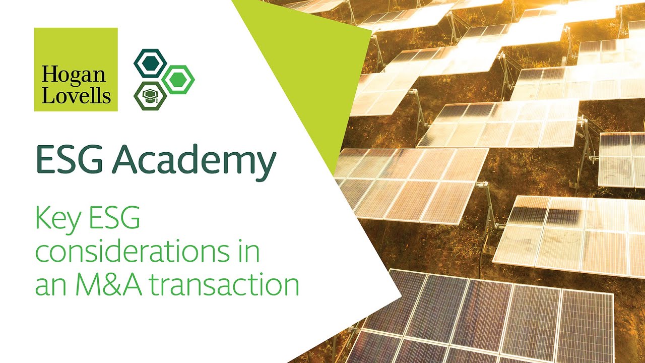 ESG Academy: ESG considerations in an M&A transaction