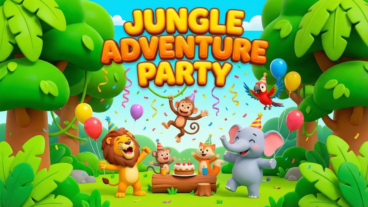 Jungle Adventure Party | Kids Nursery Rhymes & Songs | Giggles Chiggles Baby TV