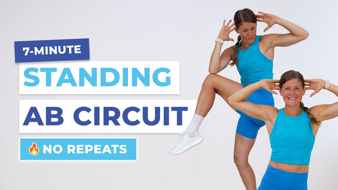 7-Minute Standing Ab Circuit Workout (No Repeats)
