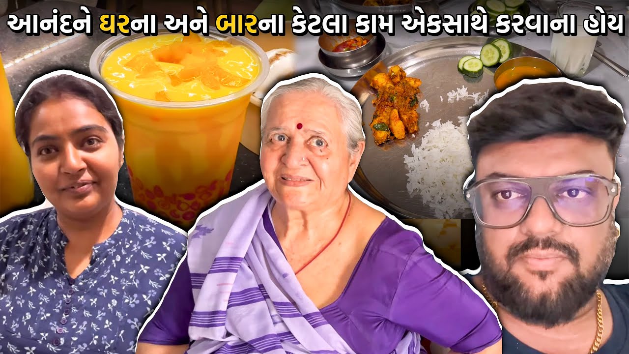 આનંદને ઘરના અને બારના કેટલા કામ એકસાથે કરવાના હોય | Anand Sata Vlog 1206