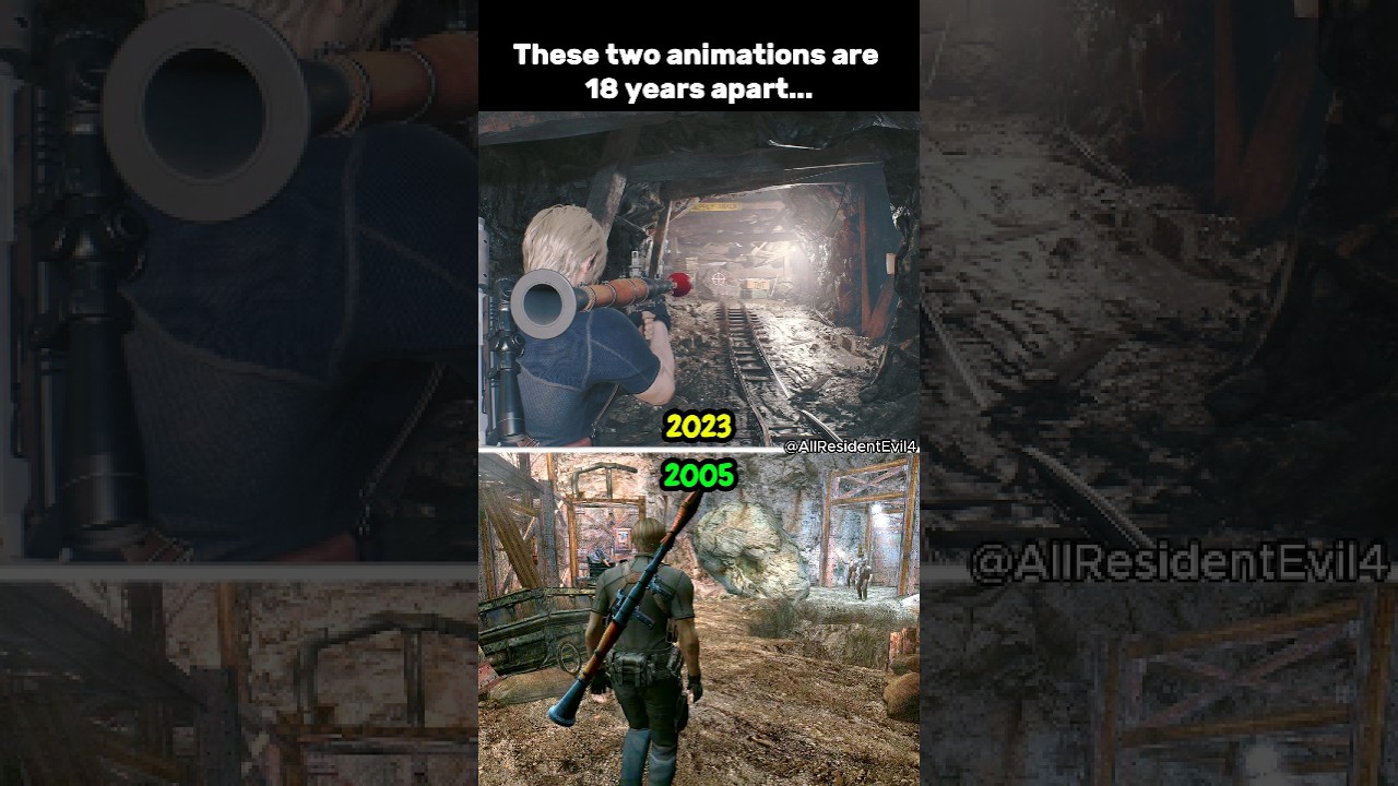 RPG Vs Rock in Resident Evil 4 Classic Vs Remake 😱🔥🔥| #residentevil4