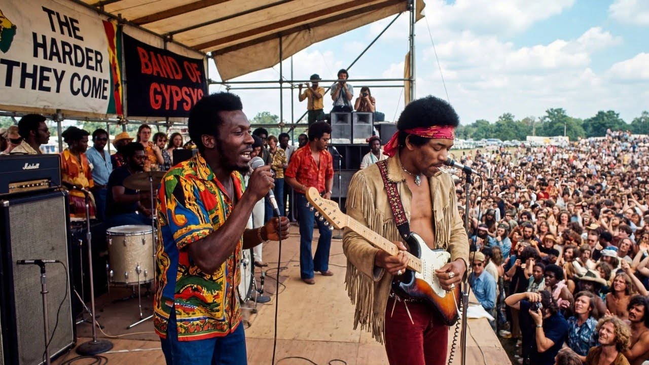 Mystery Guitarist Crashes Jimmy Cliff's Concert  When Crowd Realizes It's JIMI HENDRIX Magic Happens