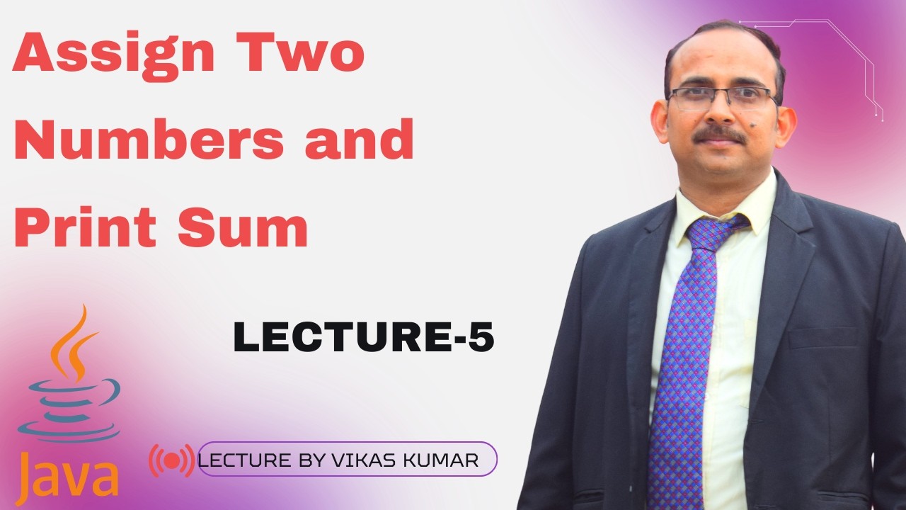 Java Program to Assign Two Numbers and Print Sum | WAP Example