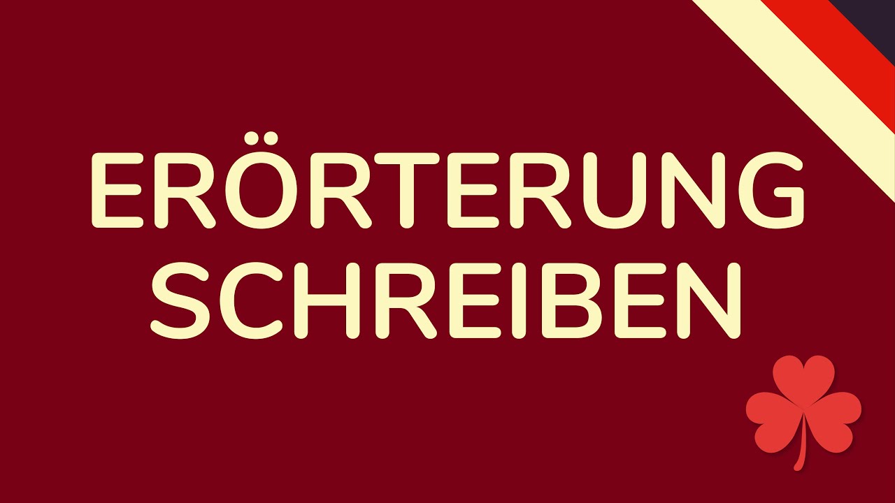 ERÖRTERUNG SCHREIBEN DEUTSCH schnell & einfach erklärt (animiert) 🇩🇪